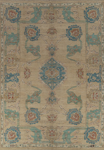 Vegetable Dye Oushak Turkish Area Rug 10x13