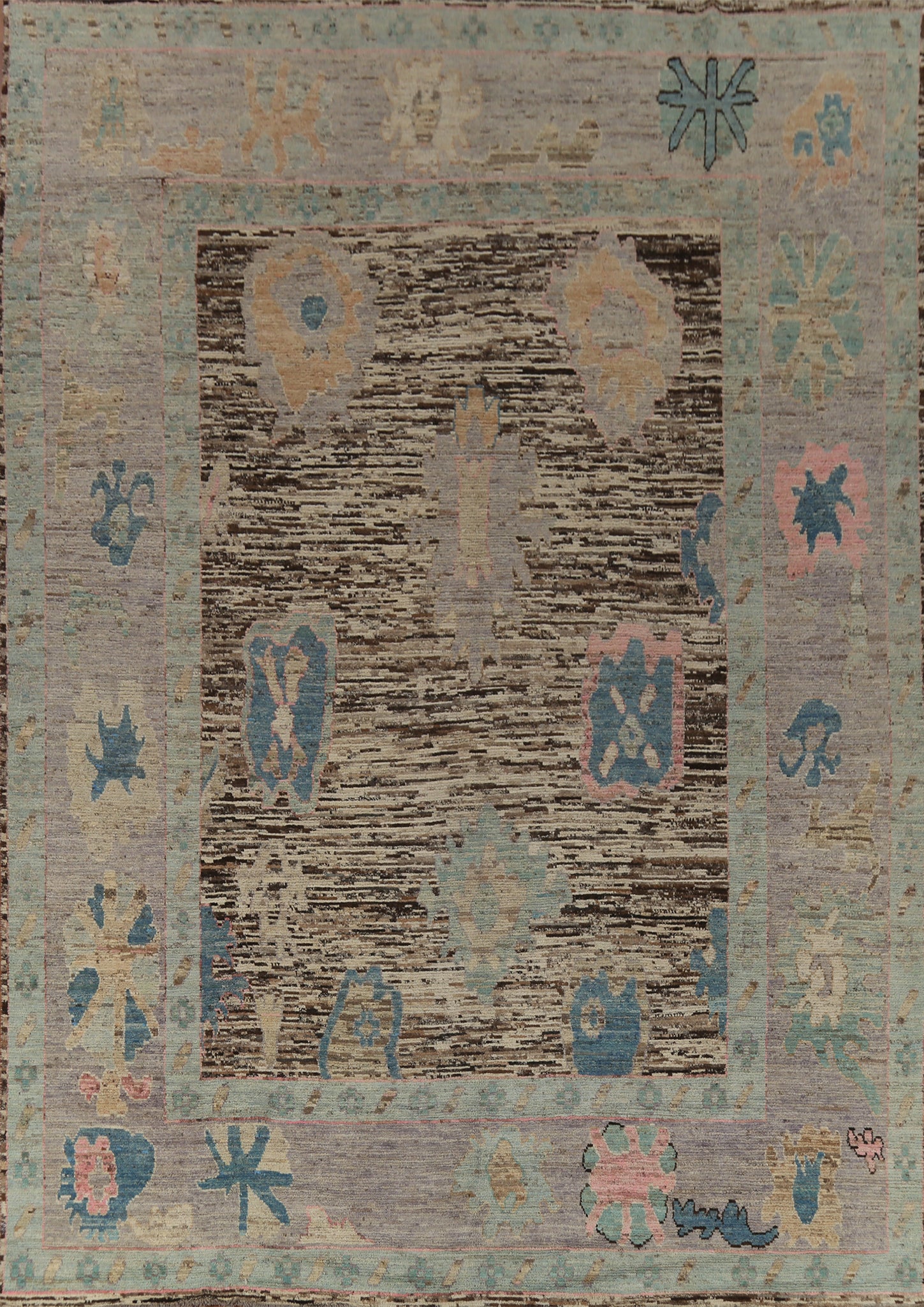 Vegetable Dye Oushak Turkish Area Rug 10x13