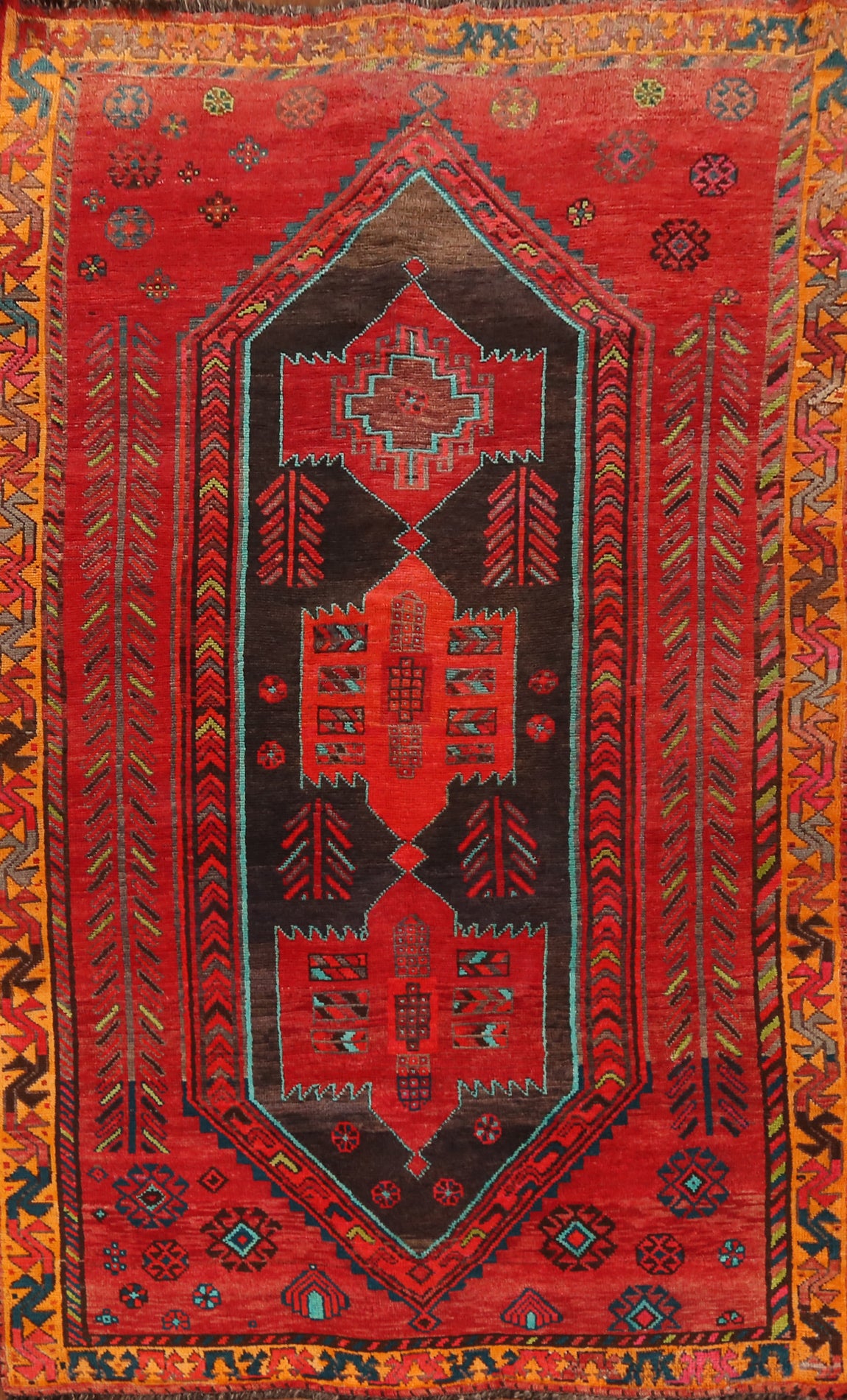 Handmade Wool Shiraz Persian Area Rug 5x9