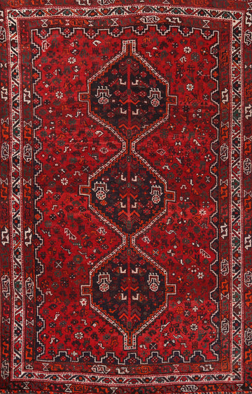 Tribal Geometric Qashqai Persian Area Rug 6x10