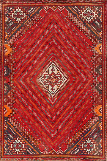 Geometric Shiraz Persian Area Rug 6x9