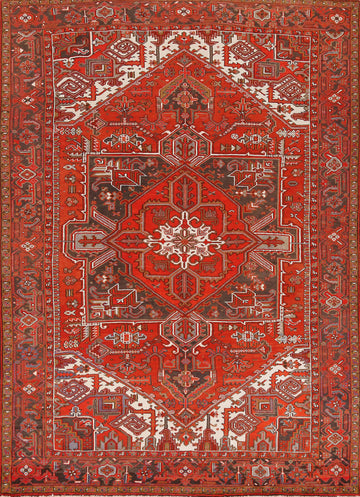 Vegetable Dye Wool Heriz Persian Area Rug 8x11