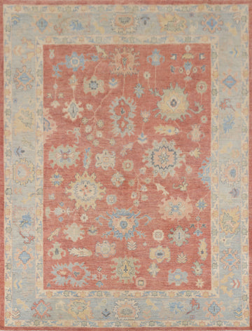 Vegetable Dye Oushak Turkish Area Rug 8x10