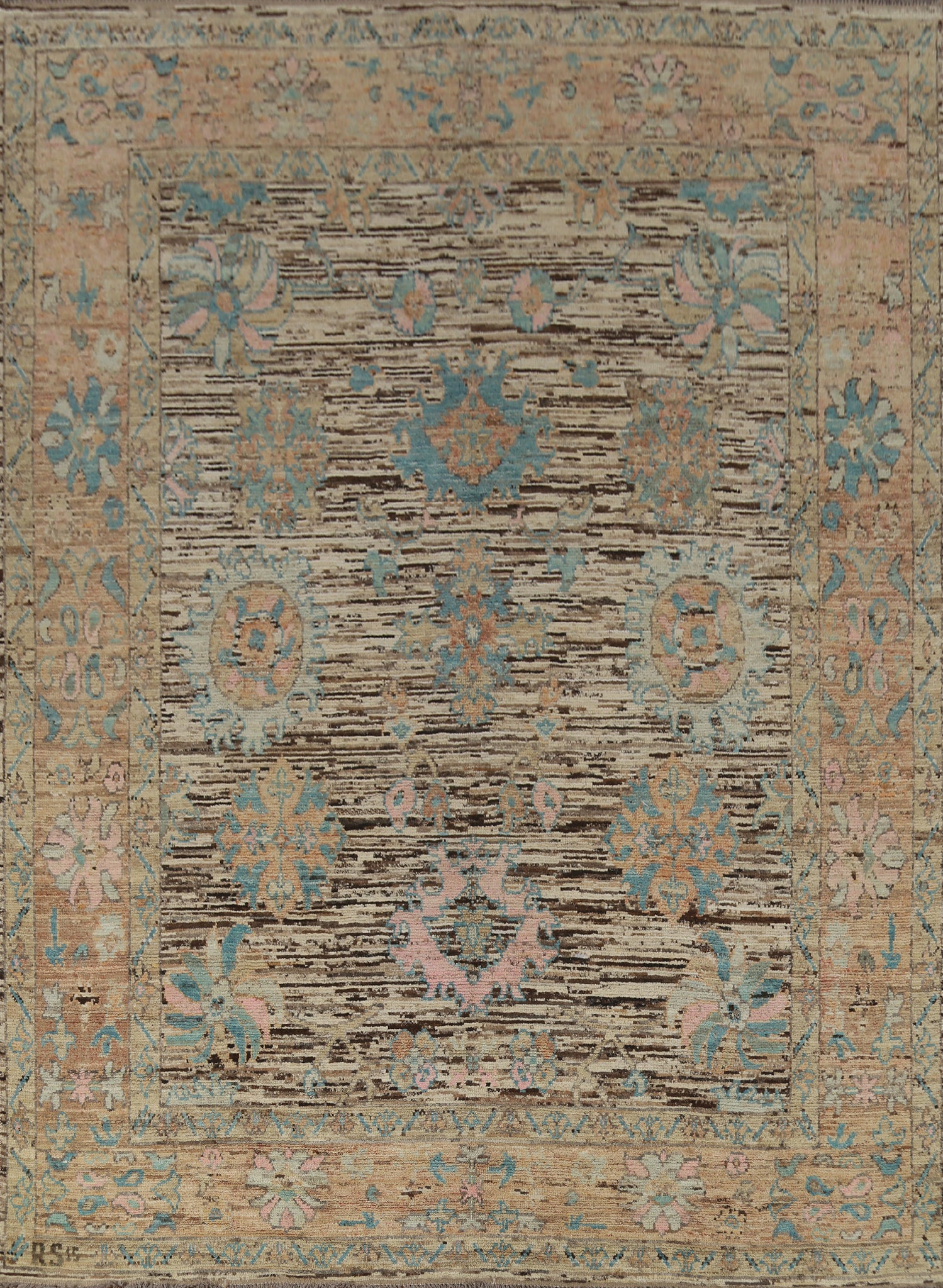 Vegetable Dye Oushak Turkish Area Rug 8x10