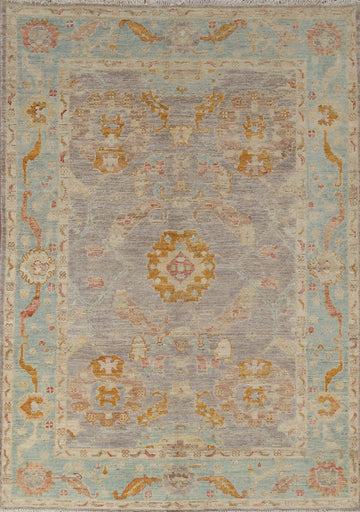 Vegetable Dye Oushak Turkish Rug 5x7