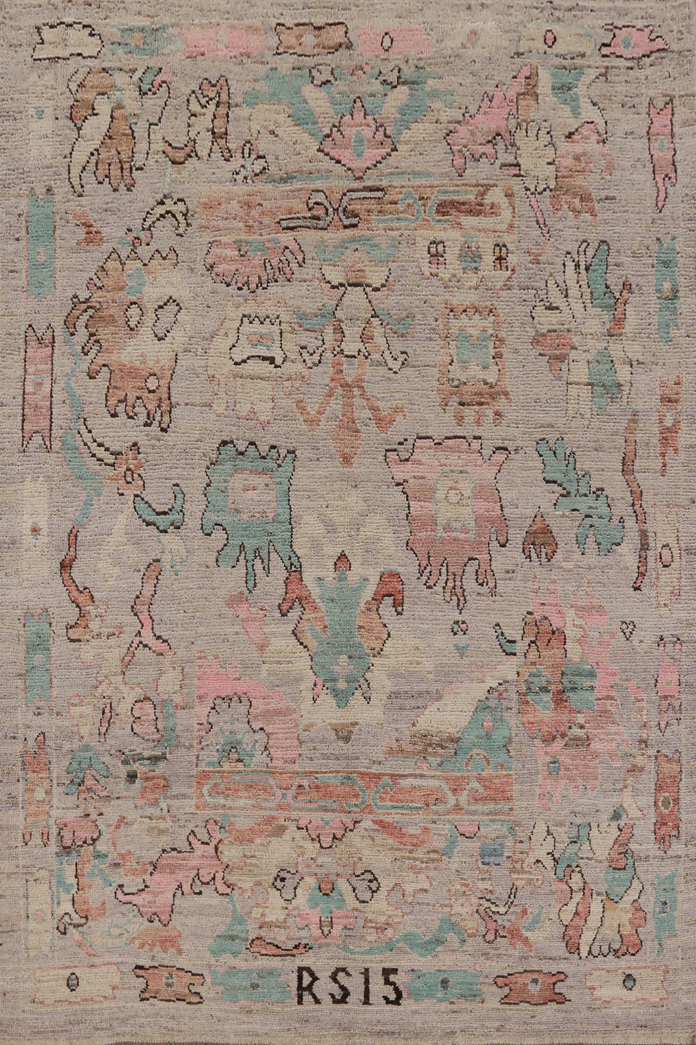 Vegetable Dye Oushak Turkish Area Rug 7x10
