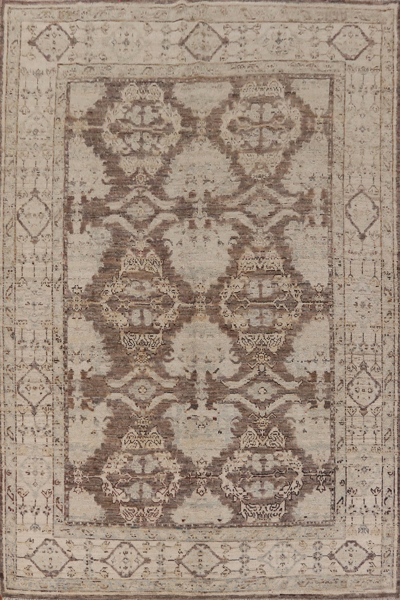 Vegetable Dye Oushak Turkish Area Rug 7x10