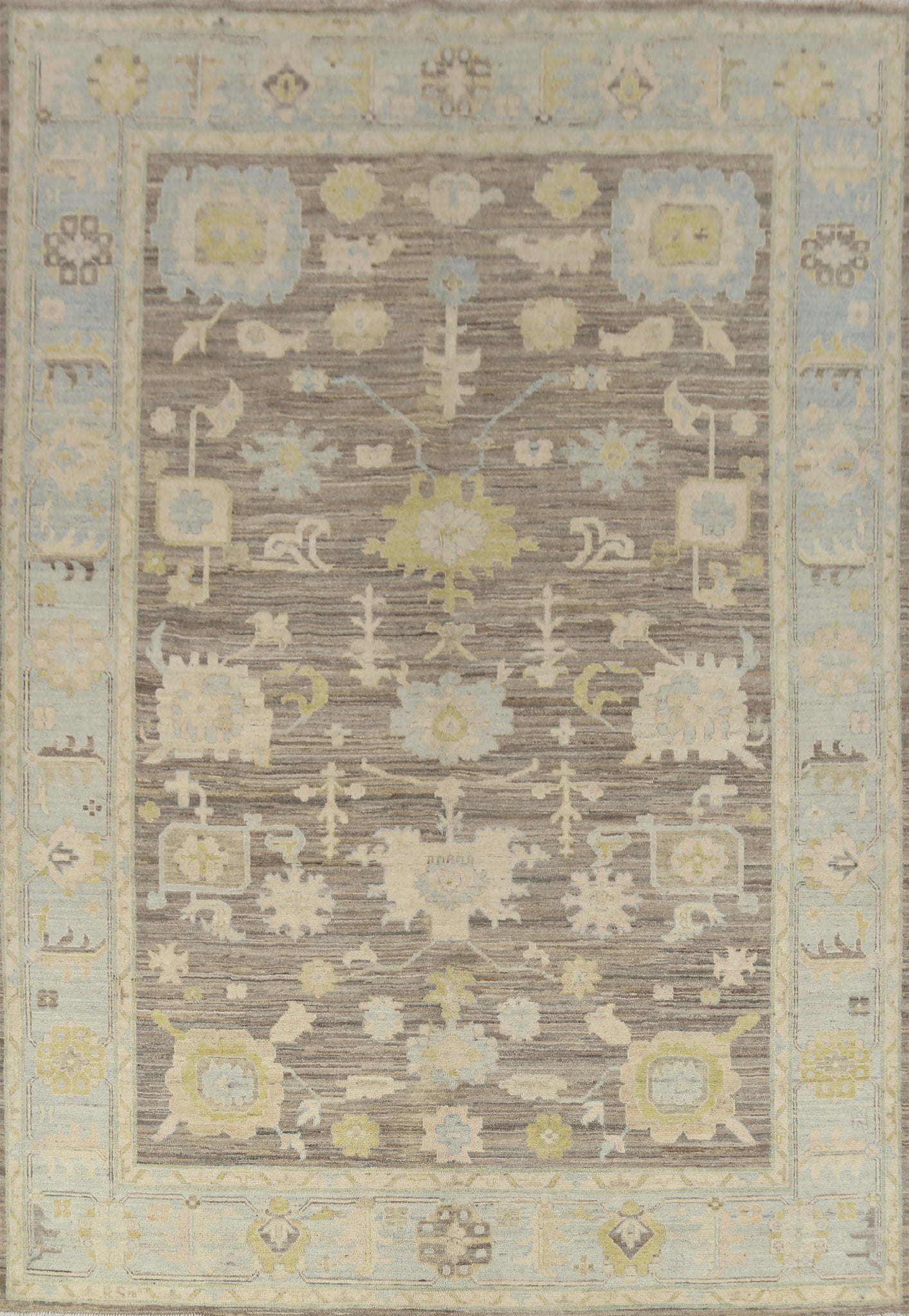 Vegetable Dye Oushak Turkish Area Rug 8x11