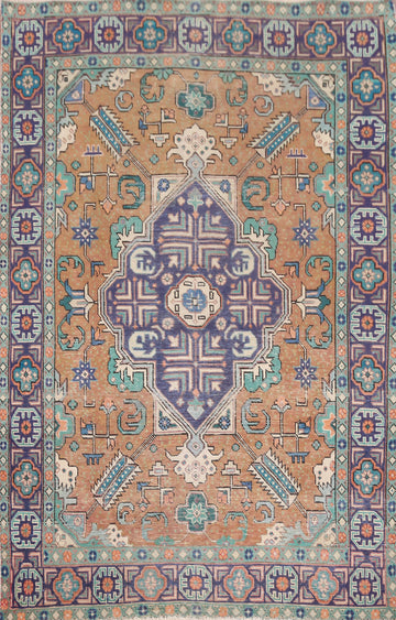 Medallion Wool Tabriz Persian Rug 5x7