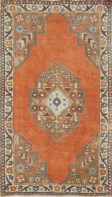 Orange Wool Tabriz Persian Rug 3x5