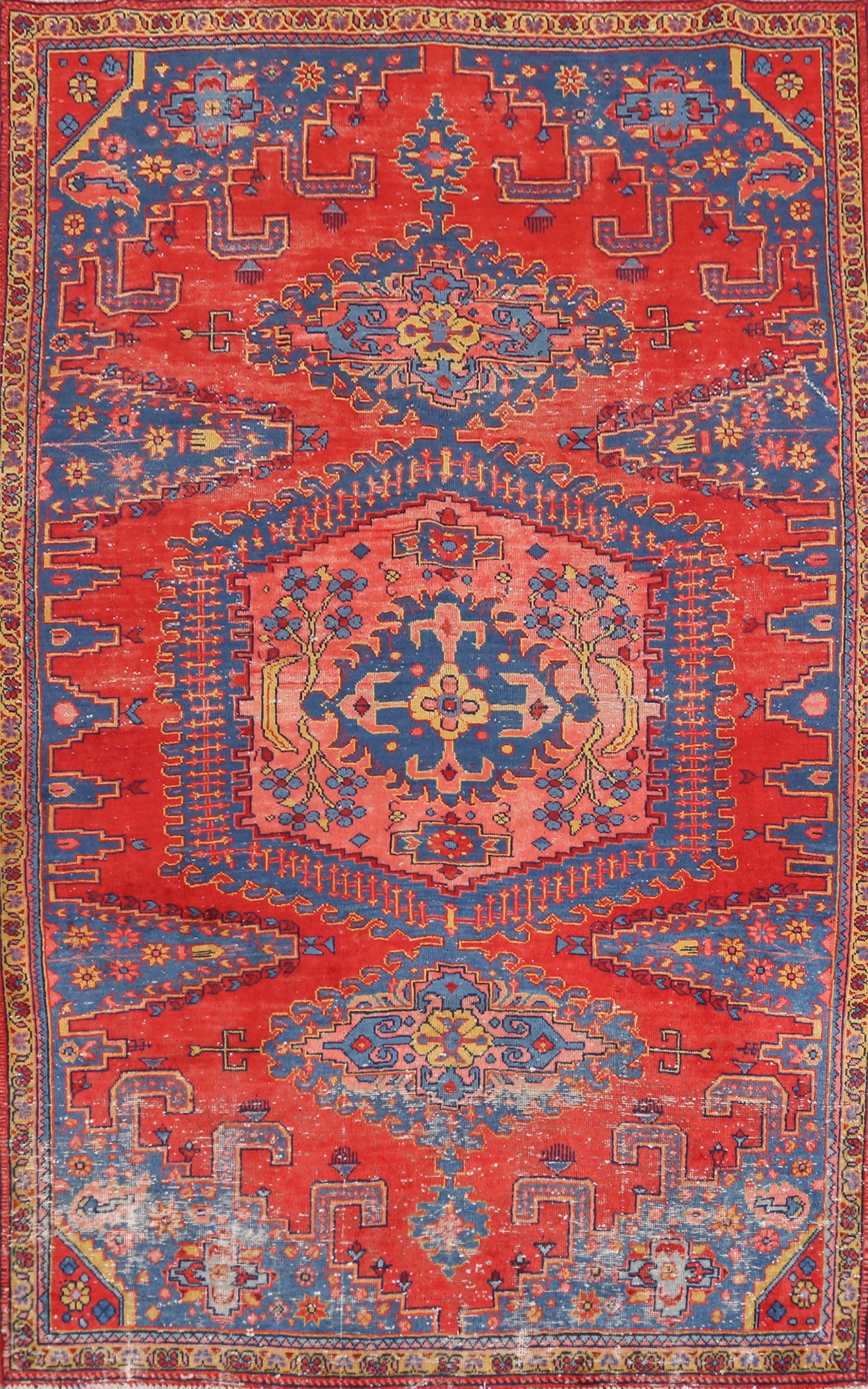 Geometric Wool Viss Persian Area Rug 5x8