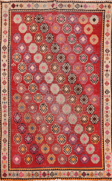 Geometric Wool Shiraz Persian Rug 4x7