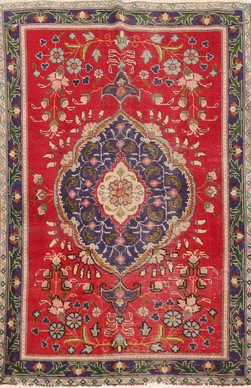 Medallion Wool Tabriz Persian Rug 3x5