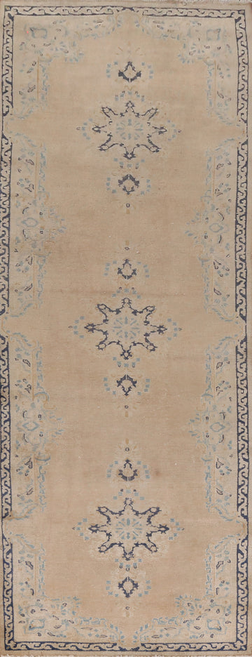 Handmade Wool Kerman Persian Runner Rug 4x12