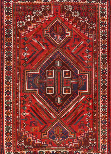 Geometric Shiraz Persian Rug 5x7