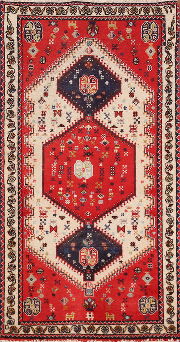 Tribal Geometric Abadeh Persian Runner Rug 2x5