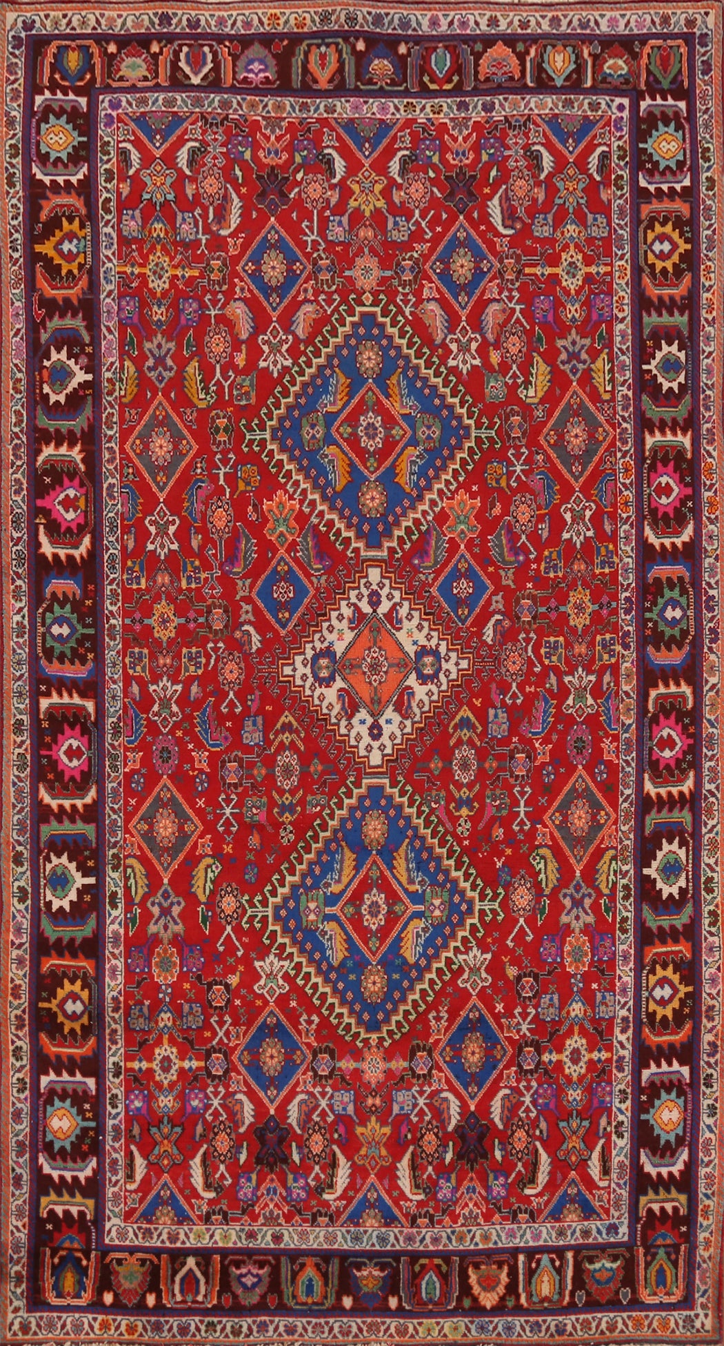 Vegetable Dye Abadeh Nafar Persian Area Rug 5x10