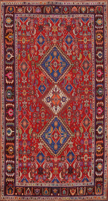 Vegetable Dye Abadeh Nafar Persian Area Rug 5x10