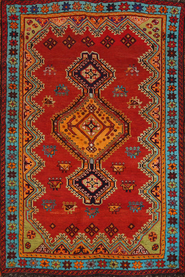 Tribal Geometric Shiraz Persian Area Rug 5x8