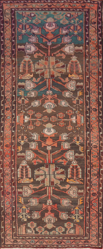 Geometric Wool Malayer Persian Runner Rug 3x10