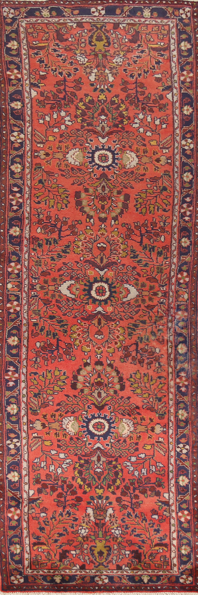 Handmade Floral Lilian Persian Runner Rug 3x10