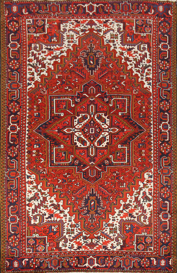 Geometric Heriz Persian Area Rug 7x10