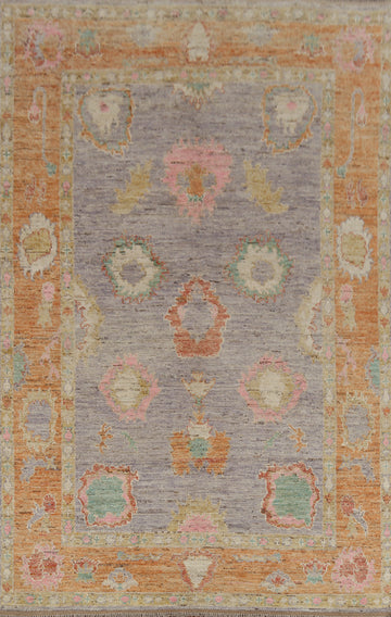 Vegetable Dye Oushak Turkish Area Rug 6x10