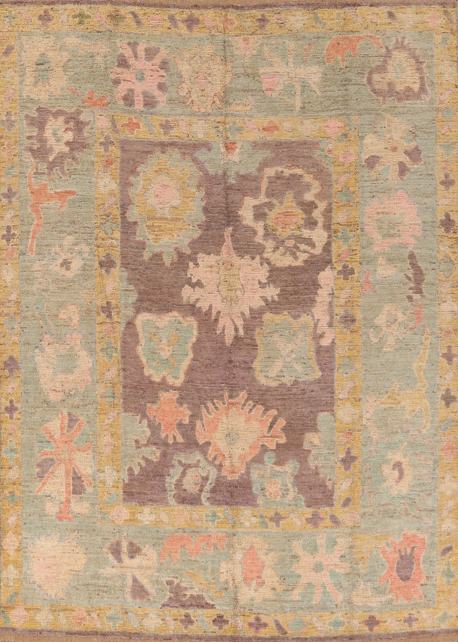 Vegetable Dye Oushak Turkish Area Rug 8x10