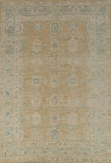 Vegetable Dye Oushak Turkish Area Rug 6x9