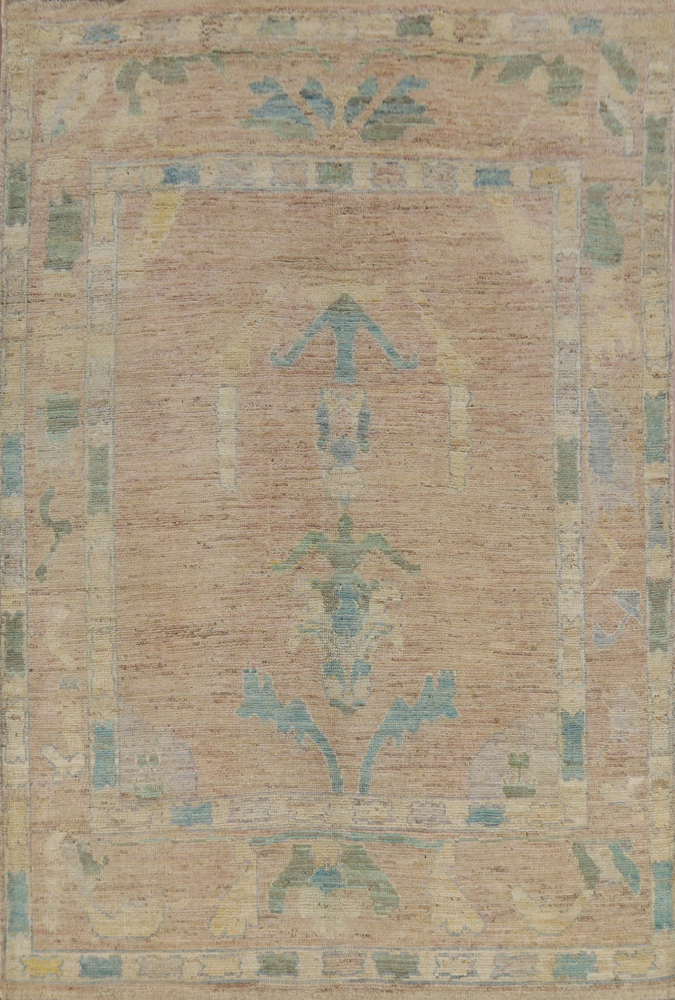 Vegetable Dye Oushak Turkish Area Rug 7x10