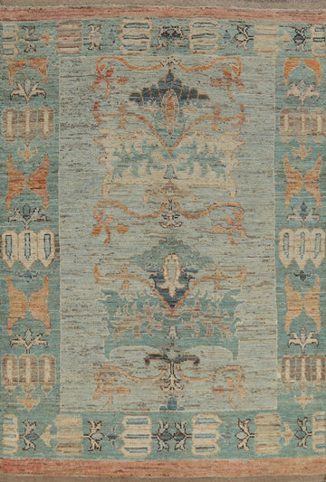 Vegetable Dye Oushak Turkish Area Rug 6x8