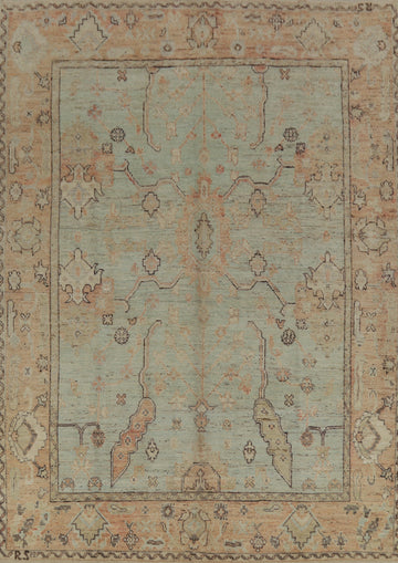 Vegetable Dye Oushak Turkish Area Rug 8x10