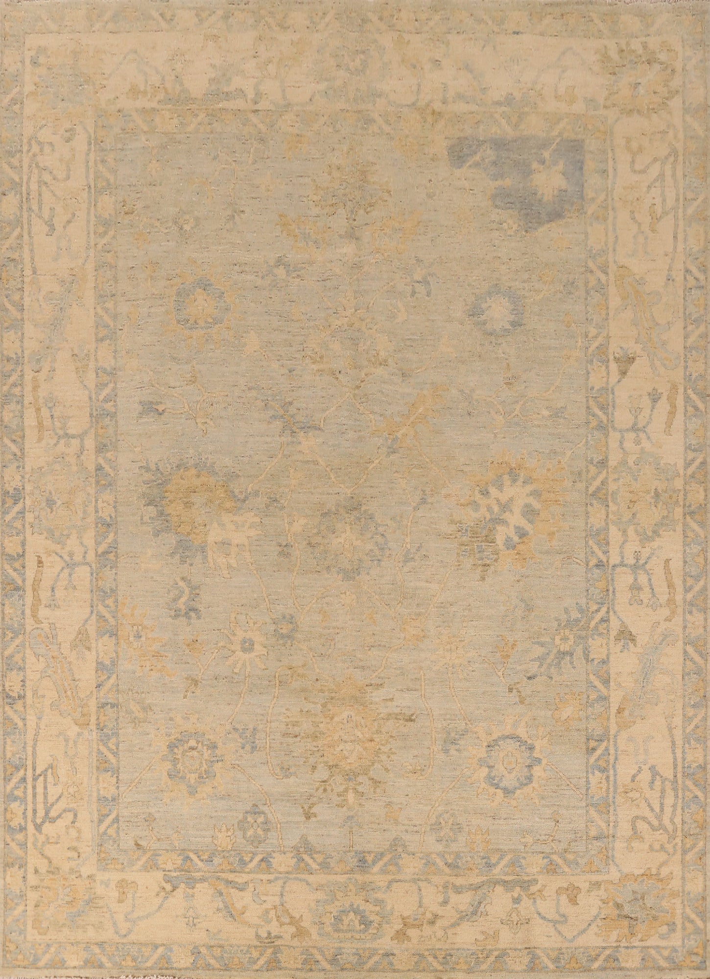 Vegetable Dye Oushak Turkish Area Rug 8x10