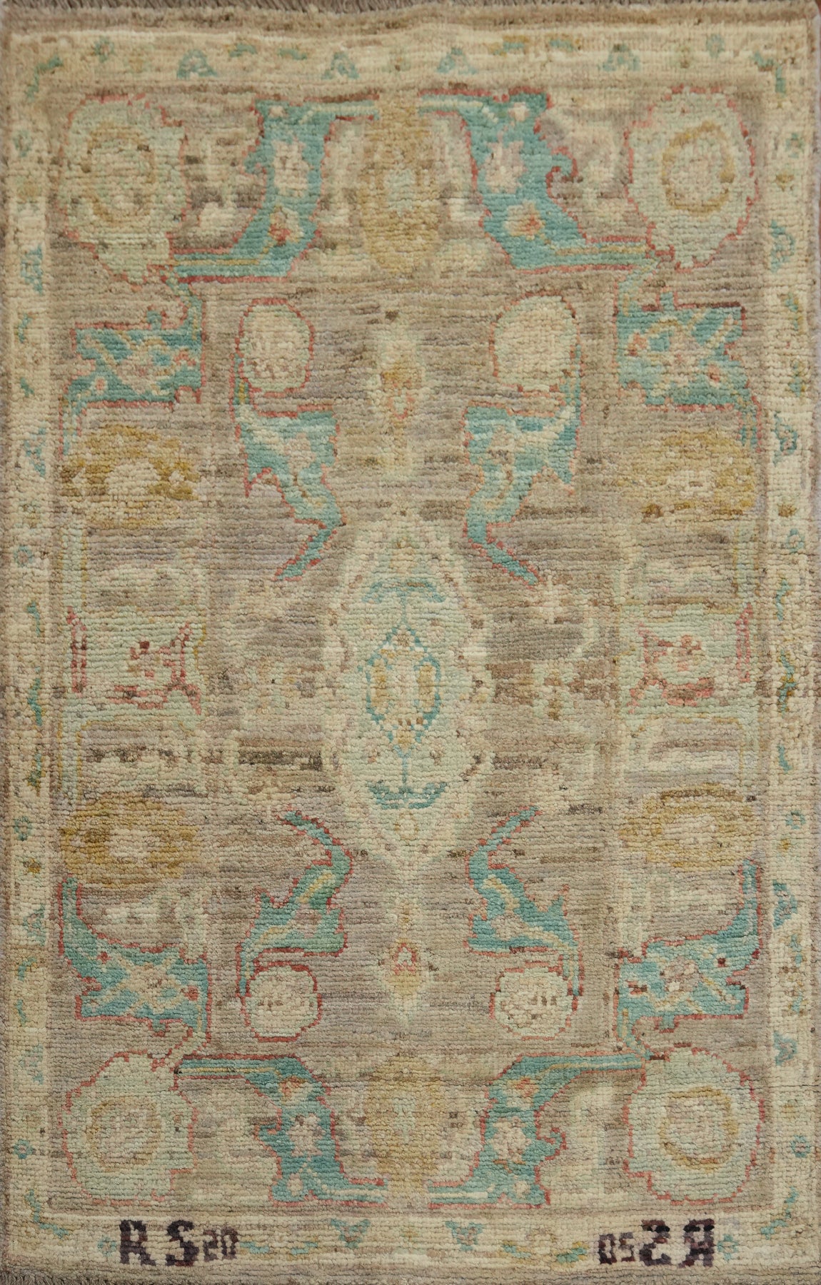 Vegetable Dye Oushak Turkish Rug 3x4