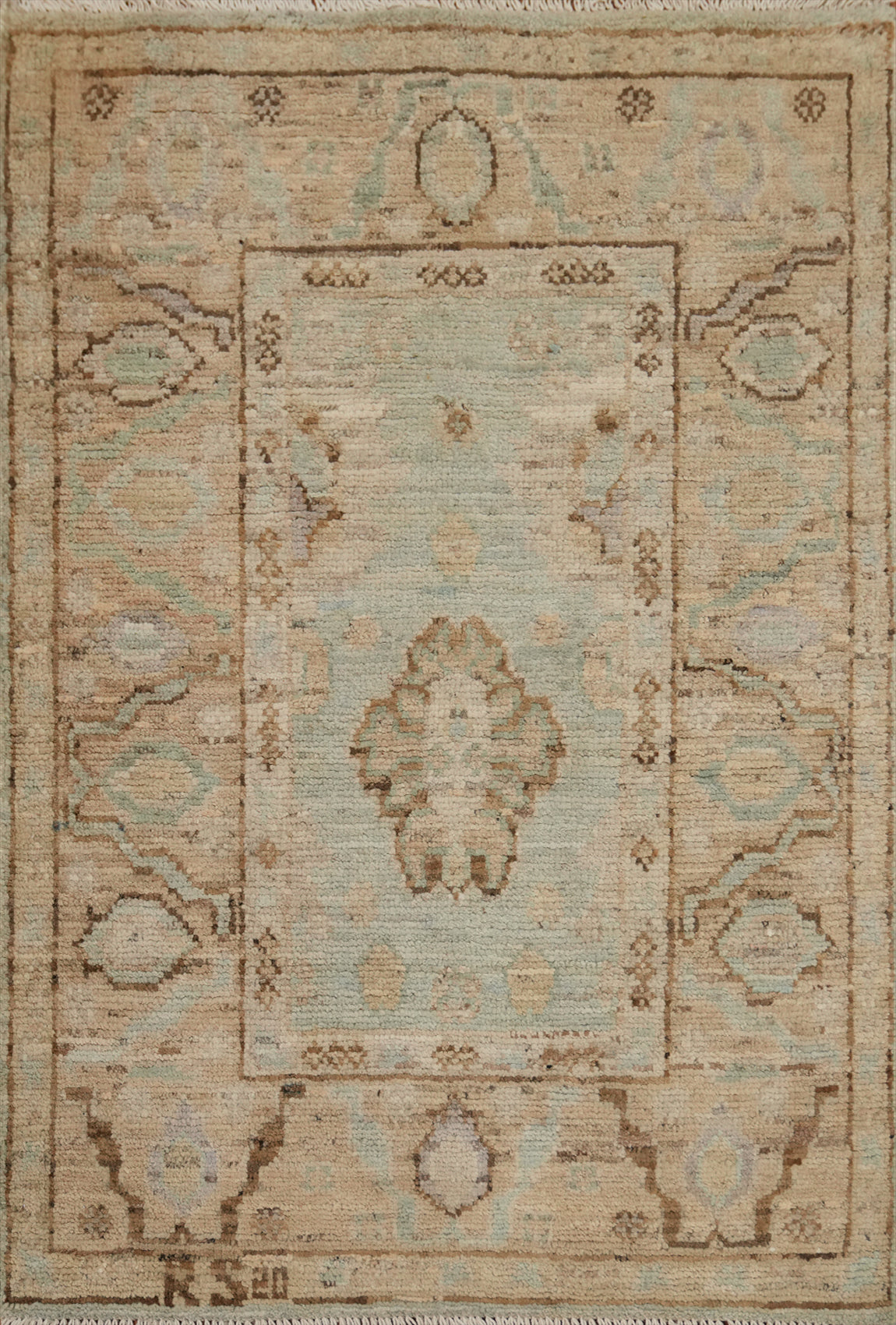 Vegetable Dye Oushak Turkish Rug 3x4
