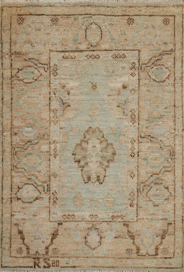 Vegetable Dye Oushak Turkish Rug 3x4