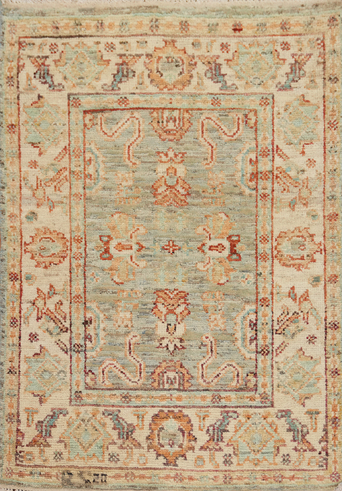 Vegetable Dye Oushak Turkish Rug 3x4