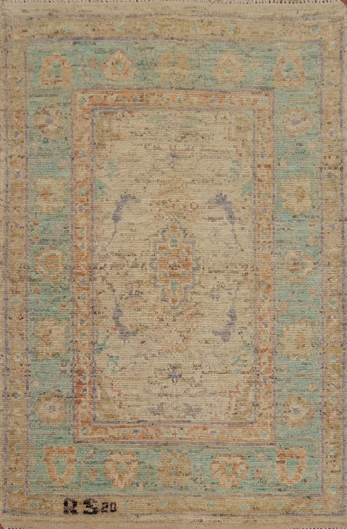 Vegetable Dye Oushak Turkish Rug 3x4