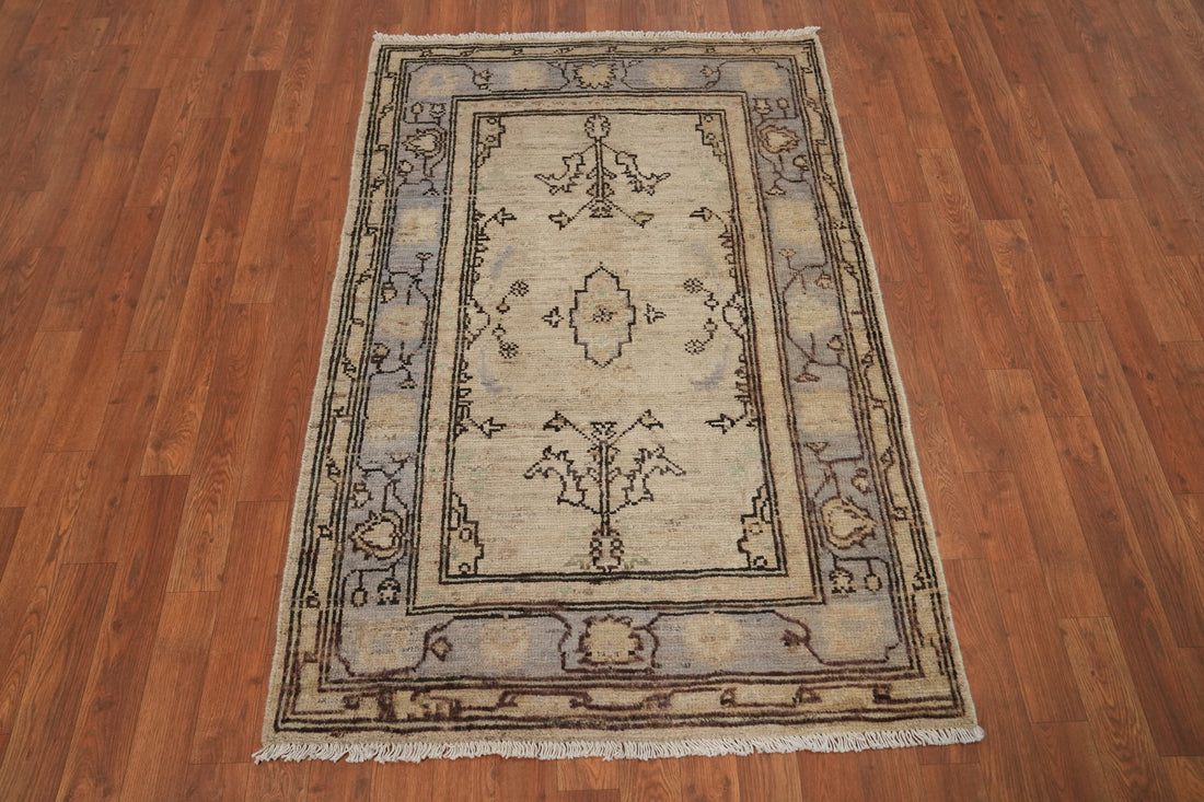 Vegetable Dye Oushak Turkish Rug 3x5