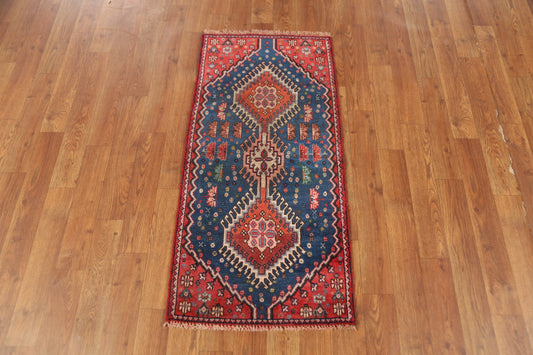 Geometric Blue Yalameh Persian Rug 2x3