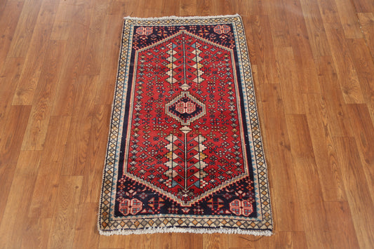 Vintage Geometric Abadeh Persian Rug 2x3