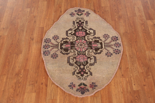 Vintage Wool Medallion Tabriz Persian Rug 2x3