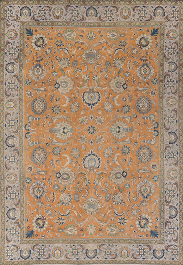 All-Over Floral Tabriz Persian Area Rug 10x13