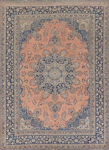 Traditional Wool Mashad Persian Area Rug 10x13