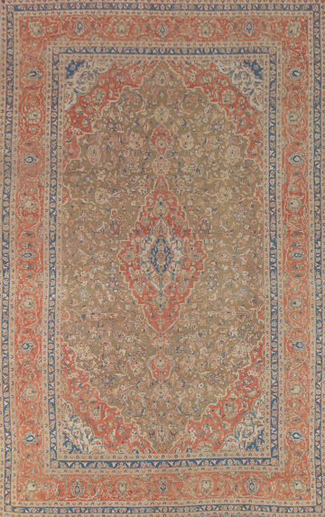 Traditional Wool Floral Kashan Persian Area Rug 8x13