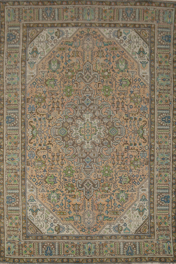 Vintage Wool Tabriz Persian Area Rug 6x9