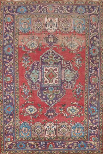 Handmade Wool Tabriz Persian Area Rug 7x10