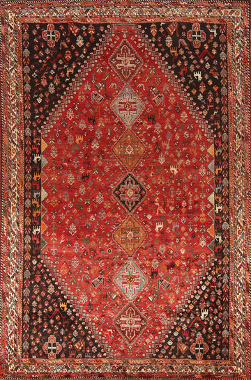 Vegetable Dye Shiraz Persian Area Rug 7x11