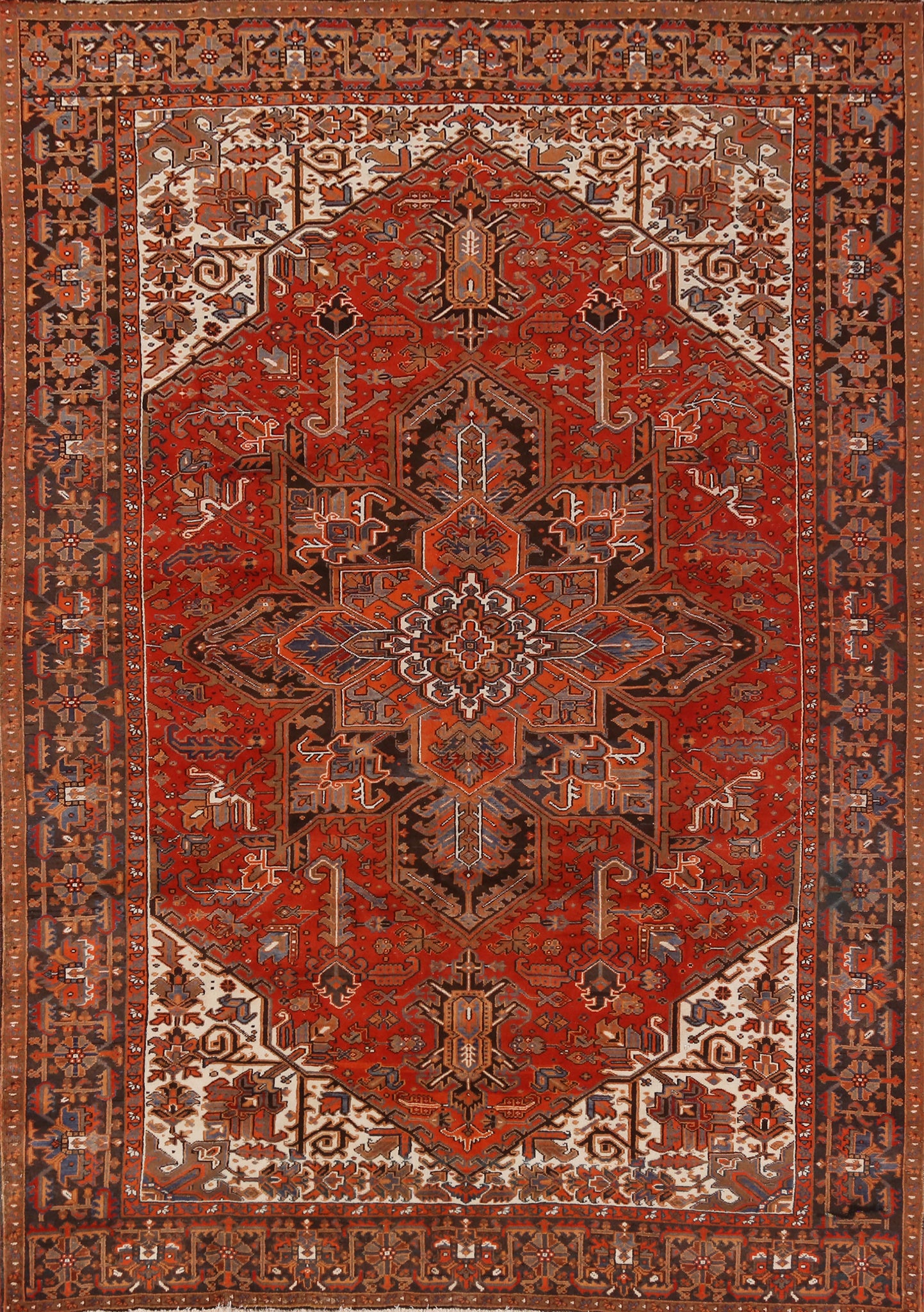 Geometric Heriz Persian Area Rug 8x12