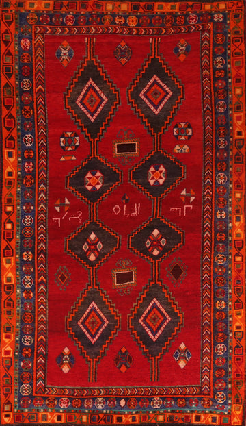 Red Geometric Lori Persian Area Rug 6x10